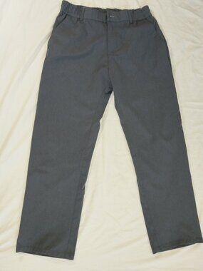 Men’s Grey Dress Pants Size 32 Stretch Waist Smart Casual Lightweight